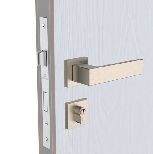 Fechadura porta externa acetinada Adaggio ROS60 - Soprano