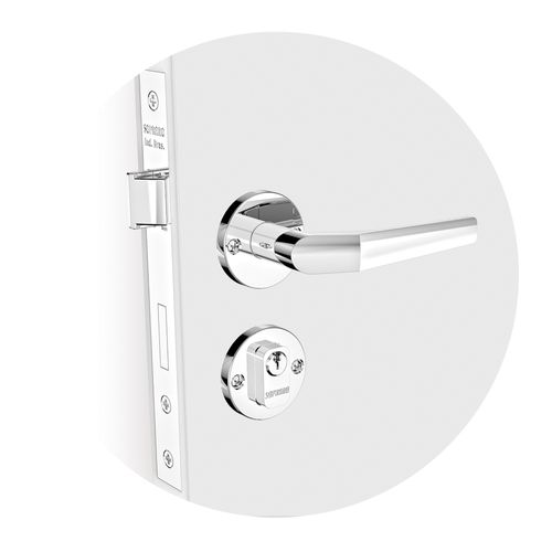 Fechadura Externa Popline Ros23 PY53 Cromado Popline - Soprano