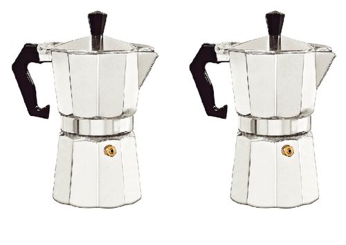 Kit 2 Cafeteira Italiana Alumínio 6 Xícaras 300ml - Soprano