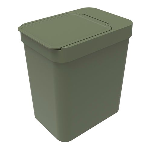 Lixeira 5L com Porta Sacos de Lixo Verde Mate - Soprano