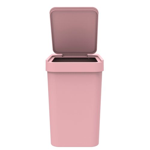 Lixeira 5L com Porta Sacos de Lixo Rosa - Soprano