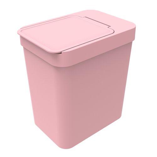 Lixeira 5L com Porta Sacos de Lixo Rosa - Soprano