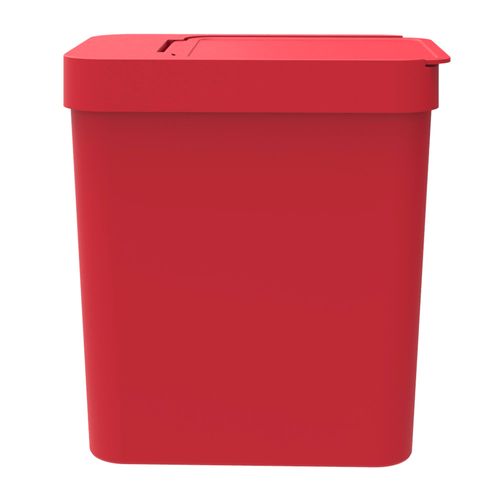 Lixeira com Porta Sacos de Lixo 5 L Vermelho - Soprano