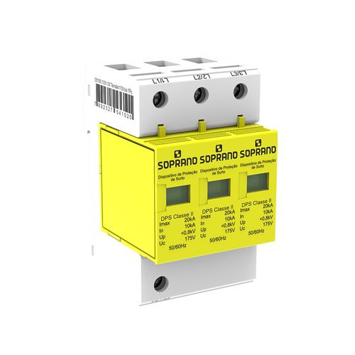 Dispositivo De Proteção Contra Surtos 20Ka 175V Classe Ii Dps 3 - Soprano