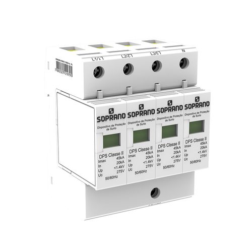 Dispositivo Proteção Surto DPS Tetra 275vca 45kA - Soprano