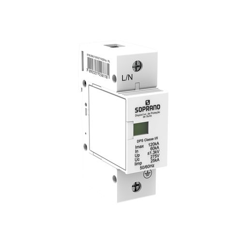 Dispositivo Proteção Surto DPS Mono 275Vca 120kA - Soprano