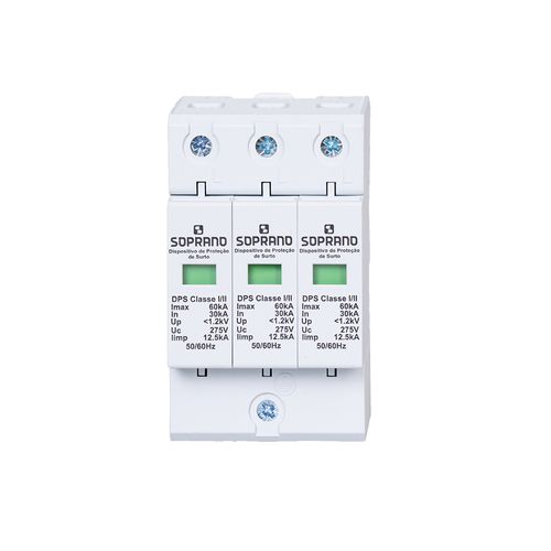 Dispositivo De Proteção Contra Surtos 60K Classe I/II Dps 3 - Soprano