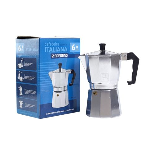 Cafeteira Italiana Moka 6 Xícaras 300ml - Soprano