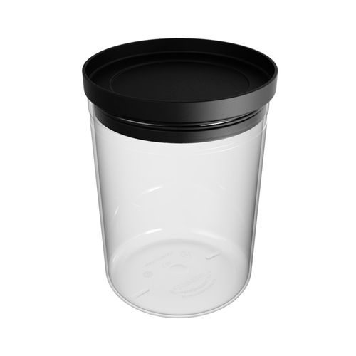 Pote Hermético 1,6 L Transparente/Preto Napoli - Soprano