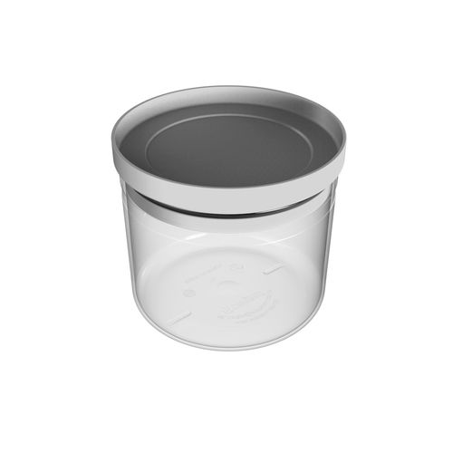 Pote Hermético 1 L Transparente Cinza Napoli - Soprano