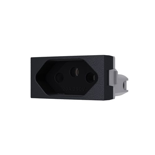 Módulo Tomada 2P+T 20A 250V Carbono Revitá - Soprano