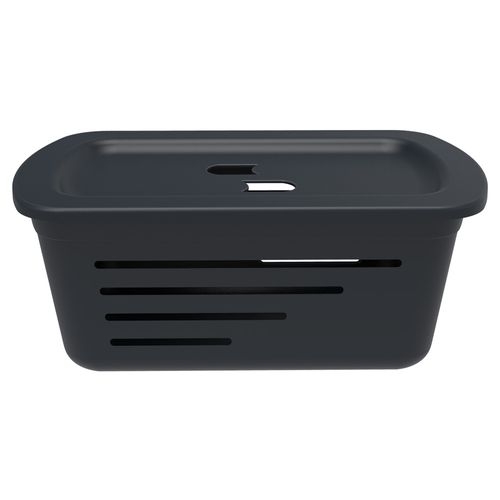 Cesto Organizador Médio com Tampa Preto - Soprano