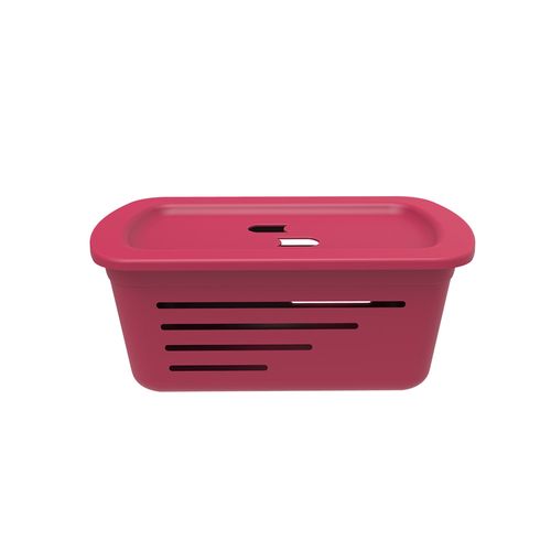 Cesto Organizador Médio com Tampa Vermelho - Soprano
