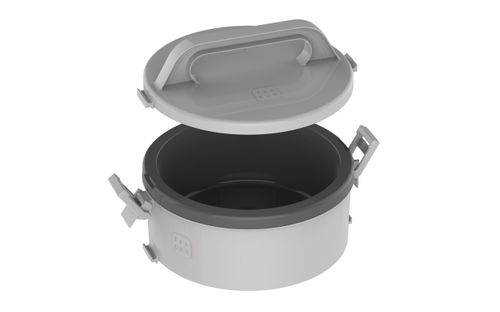 Marmita Térmica s/ Divisória 1,5 L Cinza Tekcor - Soprano