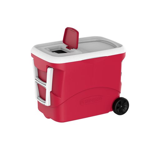 Caixa Térmica Cooler Tropical Rodas 50L Vermelho - Soprano