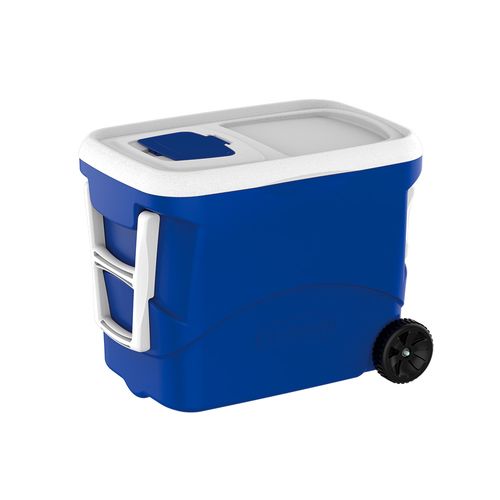 Caixa Térmica Cooler Tropical Rodas 50L Azul - Soprano