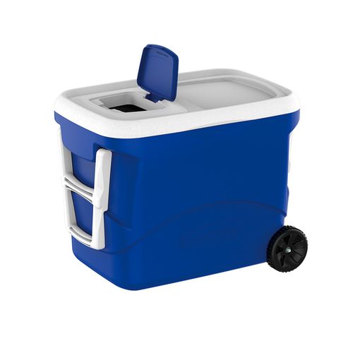 Caixa Térmica Cooler Tropical Rodas 50L Azul - Soprano