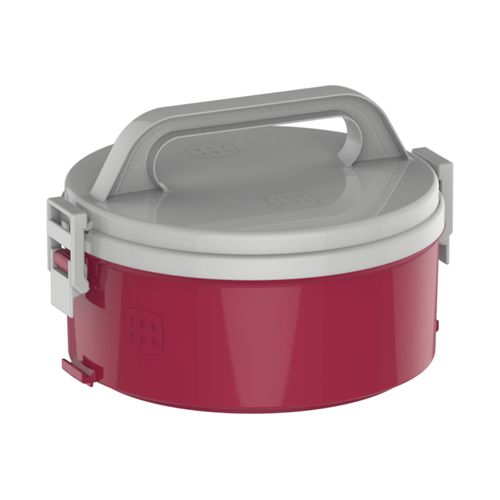 Marmita Térmica Divisória Dupla 1,5L Vermelho Tekcor Soprano
