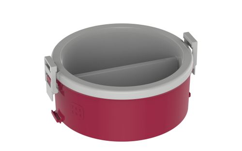 Marmita Térmica Divisória Dupla 1,5L Vermelho Tekcor Soprano