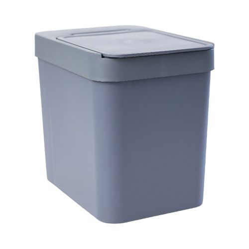 Lixeira com Porta Sacos de Lixo 5 L Cinza Escuro - Soprano