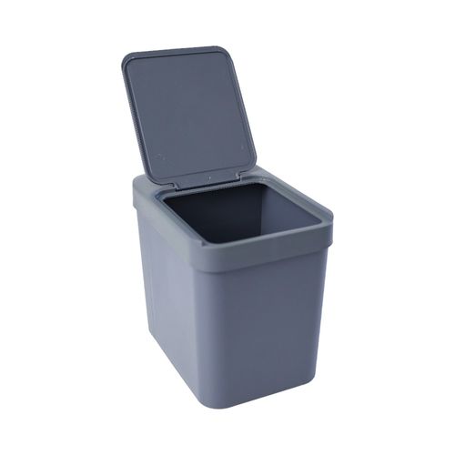 Lixeira com Porta Sacos de Lixo 5 L Cinza Escuro - Soprano