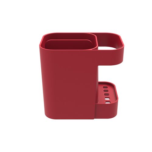 Organizador de Pia e Porta Talheres Vermelho - Soprano