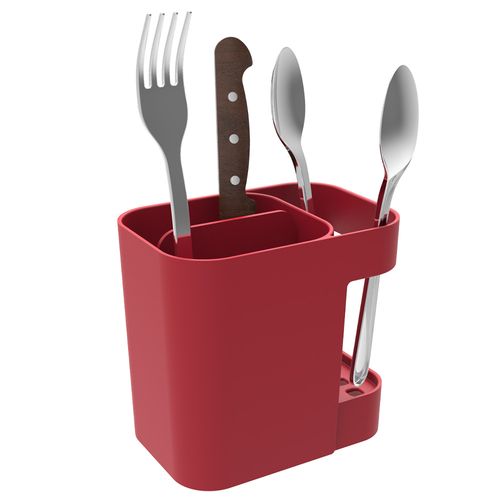 Organizador de Pia e Porta Talheres Vermelho - Soprano