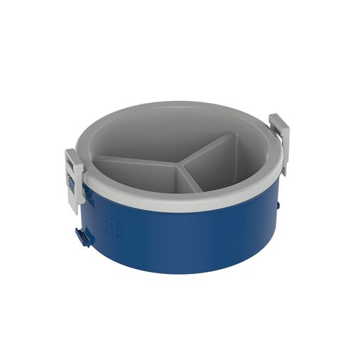 Marmita Térmica Divisória Tripla 1,5 L Azul Tekcor - Soprano