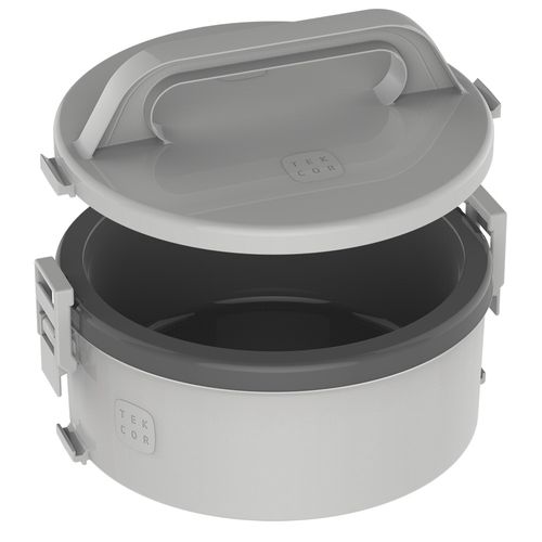 Conjunto Marmita Térmica 3 Unidades Cinza Tekcor - Soprano