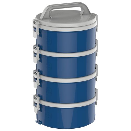 Conjunto Marmita Térmica 4 Unidades Azul Tekcor - Soprano