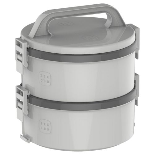 Conjunto Marmita Térmica 2 Unidades Cinza Tekcor Soprano