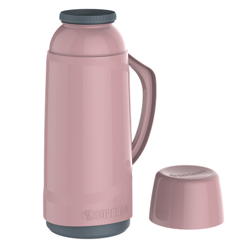 Garrafa Térmica Cristal 650ml Rosa - Soprano