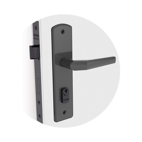 Fechadura Externa ESP12 PY50 Preto Popline - Soprano