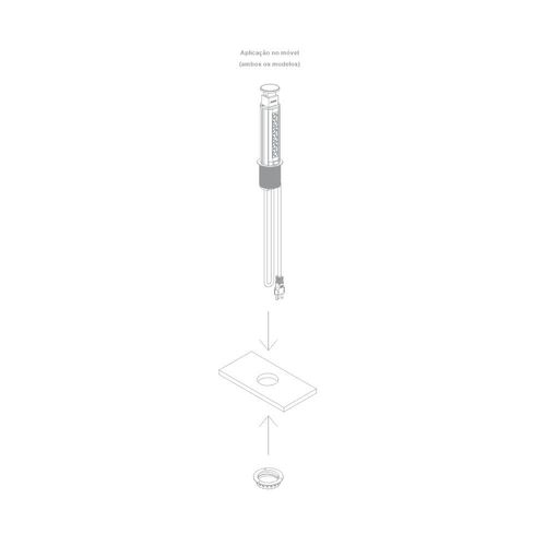 Torre de Tomada Embutir 2 Tomadas + 1 USB Preto - Soprano