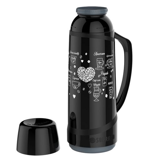 Garrafa Térmica Decorada 1 L Cristal  - Soprano