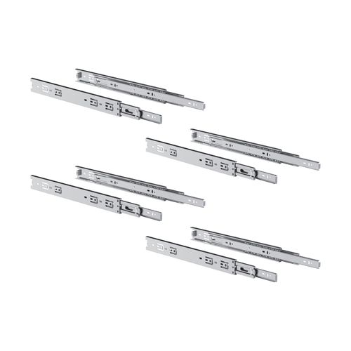 4 pares Corrediça Telescópica Larga 45x400mm Inox - Soprano
