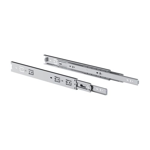 Kit 4 pares Corrediça Telescópica Larga 45x450mm Inox Escovado para Gavetas - Soprano