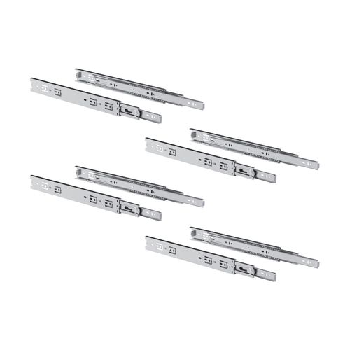 4 pares Corrediça Telescópica Larga 45x500mm Inox - Soprano