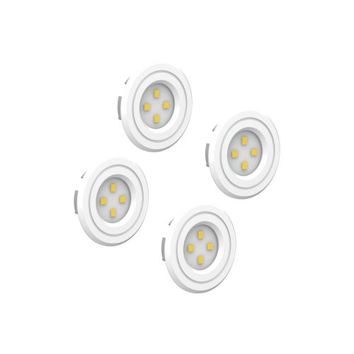 Kit 4 Luminárias Led Redonda Embutir 35mm 1.2W 6000K 110/220V Branco - Soprano
