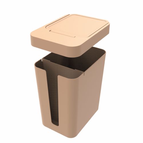 Lixeira com Porta Sacos de Lixo 5 L Argila - Soprano