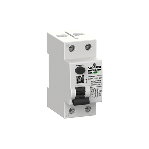Interruptor Diferencial Residual - DRS-A - 2 Polos - 20A Soprano