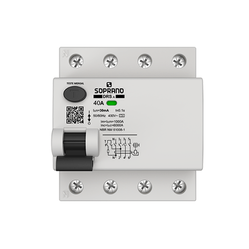 Interruptor Diferencial Residual DRS-A 4 Polos 40A - Soprano