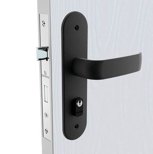Fechadura Grand Ícaro Externa ESP43 PY53 Preto Fosco - Soprano