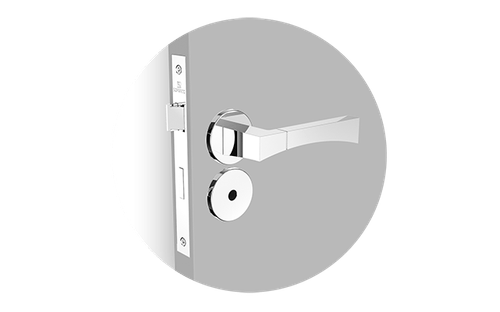 Fechadura Sense Banheiro ROS38 Cromado - Soprano