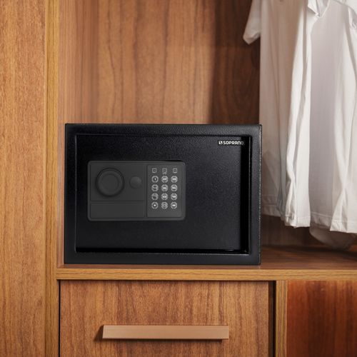 Cofre Digital com Senha 35x25x25 cm Preto - Soprano
