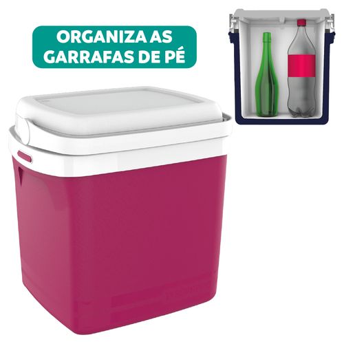 Caixa Térmica Cooler Tropical 22L Rosa - Soprano