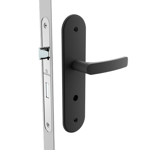 Fechadura Pali Banheiro ESP43 Oval Preto Fosco - Soprano