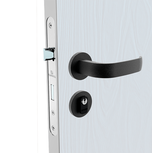 Fechadura Ícaro Externa ROS22 PY53 Oval Preto Fosco Soprano