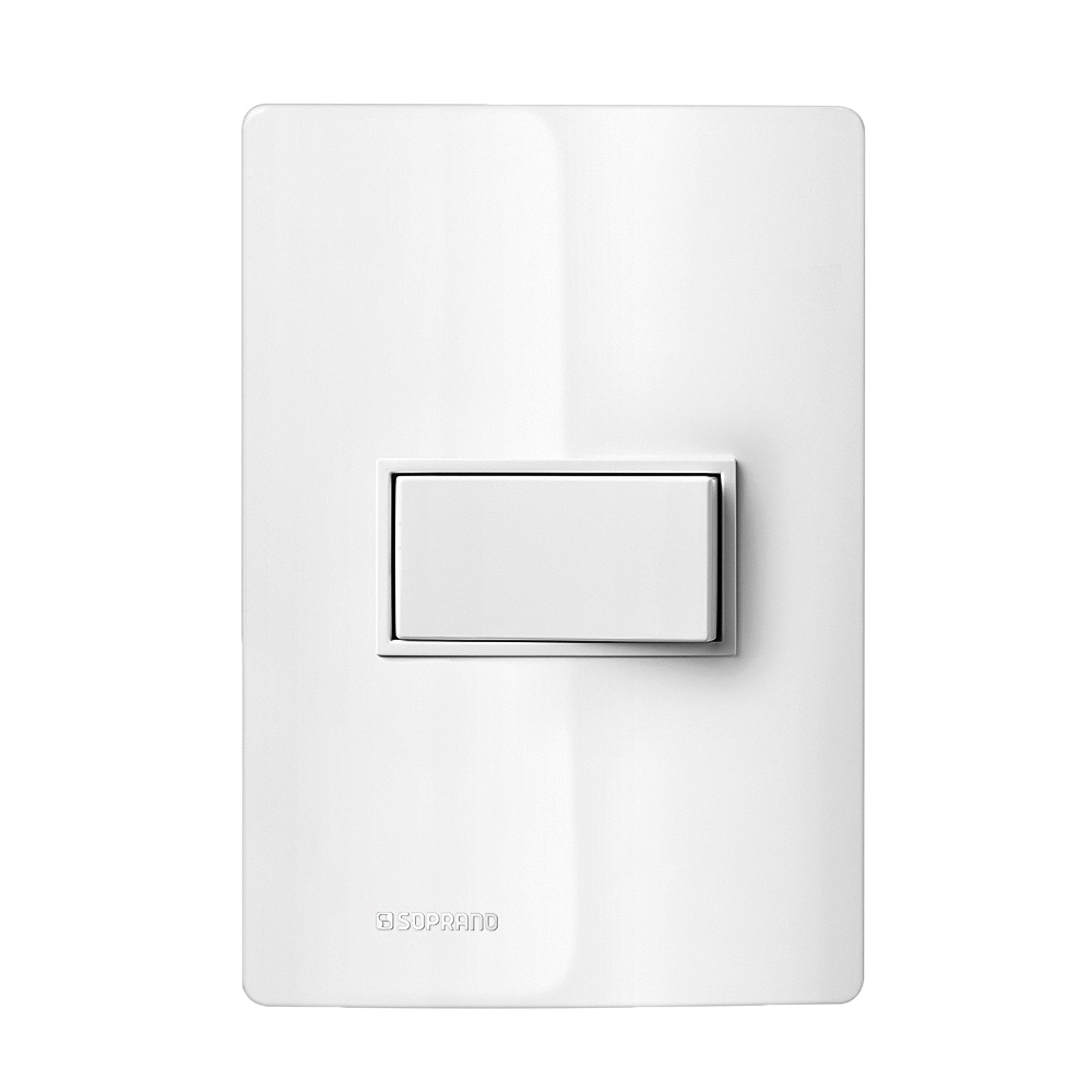 Conjunto 1 Interruptor Paralelo 10Ax 250V ~ 4X2 Branco Revitá - Soprano