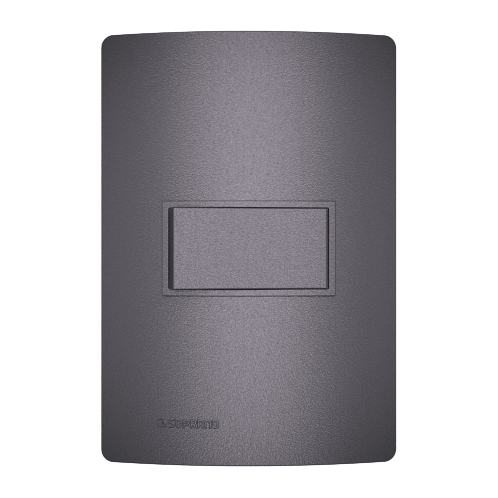 Conjunto 1 Interruptor Paralelo 10Ax 250V ~ 4X2 Concreto Revitá - Soprano